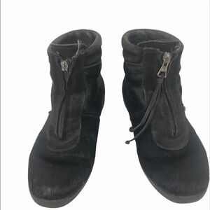 Tecnica‎ Women’s Black calf hair or raise boots zip up front size 8
